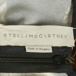 Pre Owned Stella McCartney Navy Blue Printed Crepe Asymmetric Waist Mini Dress M 