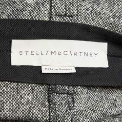 Pre Owned Stella McCartney Grey Wool Paper Bag Waist Belted Trousers M