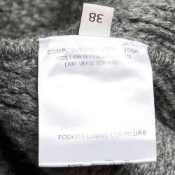 Pre Owned Stella McCartney Grey Wool Knit Sleeveless Jacket S