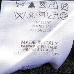 Pre Owned Stella McCartney Black Wool Fringed Sleeveless Cardigan M