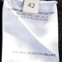 Pre Owned Stella McCartney Black Wool Fringed Sleeveless Cardigan M