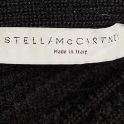Pre Owned Stella McCartney Black Wool Fringed Sleeveless Cardigan M