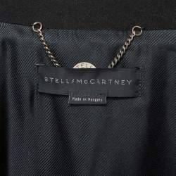 Pre Owned Stella McCartney Black Wool Long Cape Coat S