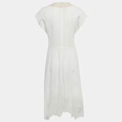 Pre Owned Stella McCartney White Lace Asymmetric Dress S