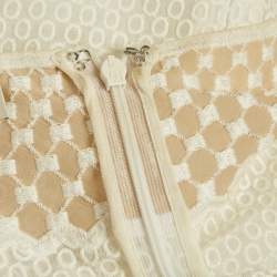 Pre Owned Stella McCartney White Lace Asymmetric Dress S