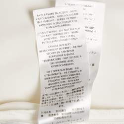 Pre Owned Stella McCartney Off-White Crepe Long Sleeve Top M