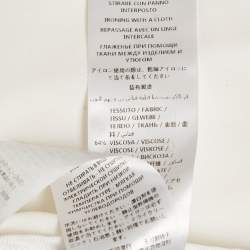 Pre Owned Stella McCartney Off-White Crepe Long Sleeve Top M