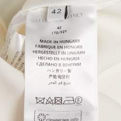 Pre Owned Stella McCartney Off-White Crepe Long Sleeve Top M