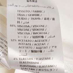 Pre Owned Stella McCartney Off-White Crepe Long Sleeve Top M