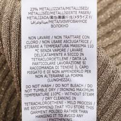 Pre Owned Stella McCartney Metallic Beige Lurex Knit Tank Top S