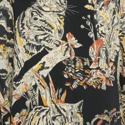 Pre Owned Stella McCartney Black Printed Crepe Short Dress L