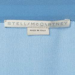 Pre Owned Stella McCartney Blue Silk Flared Sleeve Top L