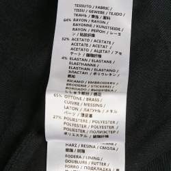 Pre Owned Stella McCartney Black Embellished Crepe One-Shoulder Cut-Out Dress S