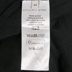 Pre Owned Stella McCartney Black Embellished Crepe One-Shoulder Cut-Out Dress S