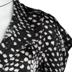 Pre Owned فستان ستيلا ماكرتني أكمام قصيرة حرير طباعة مونوكروم S