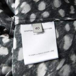 Pre Owned فستان ستيلا ماكرتني أكمام قصيرة حرير طباعة مونوكروم S