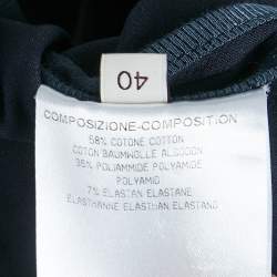 Pre Owned Stella McCartney Navy Blue Cotton Blend Pencil Skirt S