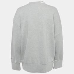 Pre Owned Stella McCartney Grey Cotton Chain Detail Sweatshirt M