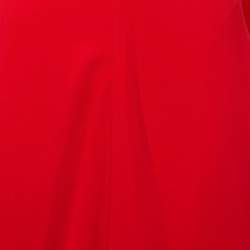 Pre Owned Stella McCartney Red Crepe Cape Detail Gown XXS