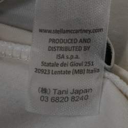 Pre Owned Stella McCartney White Logo Band Jersey T-Shirt L
