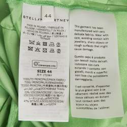 Pre Owned Stella McCartney Green Jacquard Waist Tie Detail Jumpsuit M