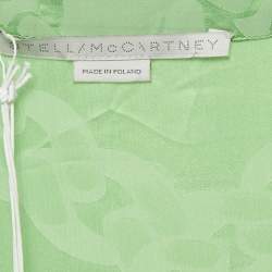 Pre Owned Stella McCartney Green Jacquard Waist Tie Detail Jumpsuit M