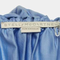 Pre Owned Stella McCartney Blue Cotton Blend Off Shoulder Mini Dress M