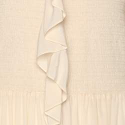 Pre Owned Stella McCartney Beige Crepe Long Sleeve Jumpsuit S