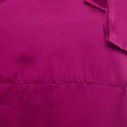 Pre Owned Stella McCartney Burgundy Pink Satin One Shoulder Mini Dress S