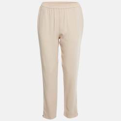 Pre Owned Stella McCartney Beige Crepe Formal Trousers M