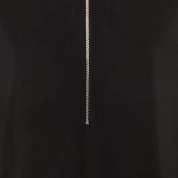 Pre Owned Stella McCartney Black Crepe Zip Front Blouse M