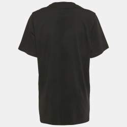Pre Owned Stella McCartney Black 23 Old Bond Street London Print Cotton T-Shirt XS