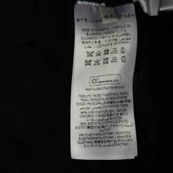 Pre Owned Stella McCartney Crepe Lace Trim Detail Cuffed Trousers M