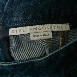 Pre Owned Stella McCartney Blue Denim Flared Maxi Skirt S