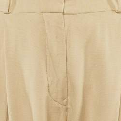 Pre Owned Stella McCartney Beige Crepe Cropped Trousers S