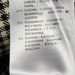 مملوكة مسبقًا فستان ستيلا مكارتني نقش هوندستوث قطن غير متماثل أسود/كريمي مقاس صغير