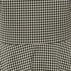 مملوكة مسبقًا فستان ستيلا مكارتني نقش هوندستوث قطن غير متماثل أسود/كريمي مقاس صغير