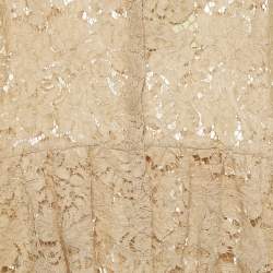 Pre Owned Stella McCartney Beige Lace Sleeveless Top XS