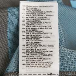 مملوكة مسبقًا ملابس رياضية ستيلا مكارتني إكس أديداس رمادي / أزرق نسيج قميص وتشيرت مع ليجنز كبير