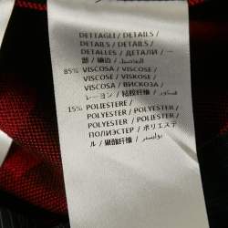 مملوكة مسبقًا قميص ستيلا مكارتني بخطوط دقيقة قطن أزرق كحلي مكشكش مقاس متوسط - ميديم