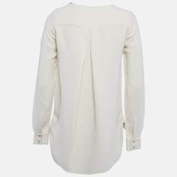 Pre Owned Stella McCartney Beige Crepe Long Sleeve Blouse S