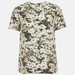 Pre Owned Stella McCartney Monochrome Floral Jacquard Blouse M