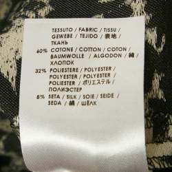 Pre Owned Stella McCartney Monochrome Floral Jacquard Blouse M