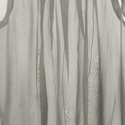 Pre Owned Stella McCartney Grey Silk Sheer Sleeveless Top M