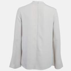 مملوكة مسبقًا Stella McCartney Grey Crepe Flared Sleeve Blouse M