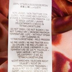 Pre Owned Stella McCartney Brown Leopard Print Silk Asymmetric Midi Skirt M