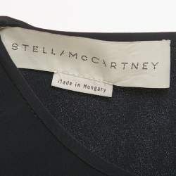 مملوكة مسبقًا Stella McCartney Navy Blue Crepe Flared Sleeve Blouse S
