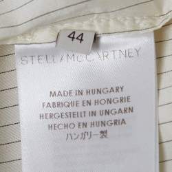 مملوكة مسبقًا Stella McCartney Cream Striped Silk Shirt M