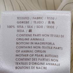 مملوكة مسبقًا Stella McCartney Cream Striped Silk Shirt M