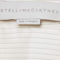 مملوكة مسبقًا Stella McCartney Cream Striped Silk Shirt M